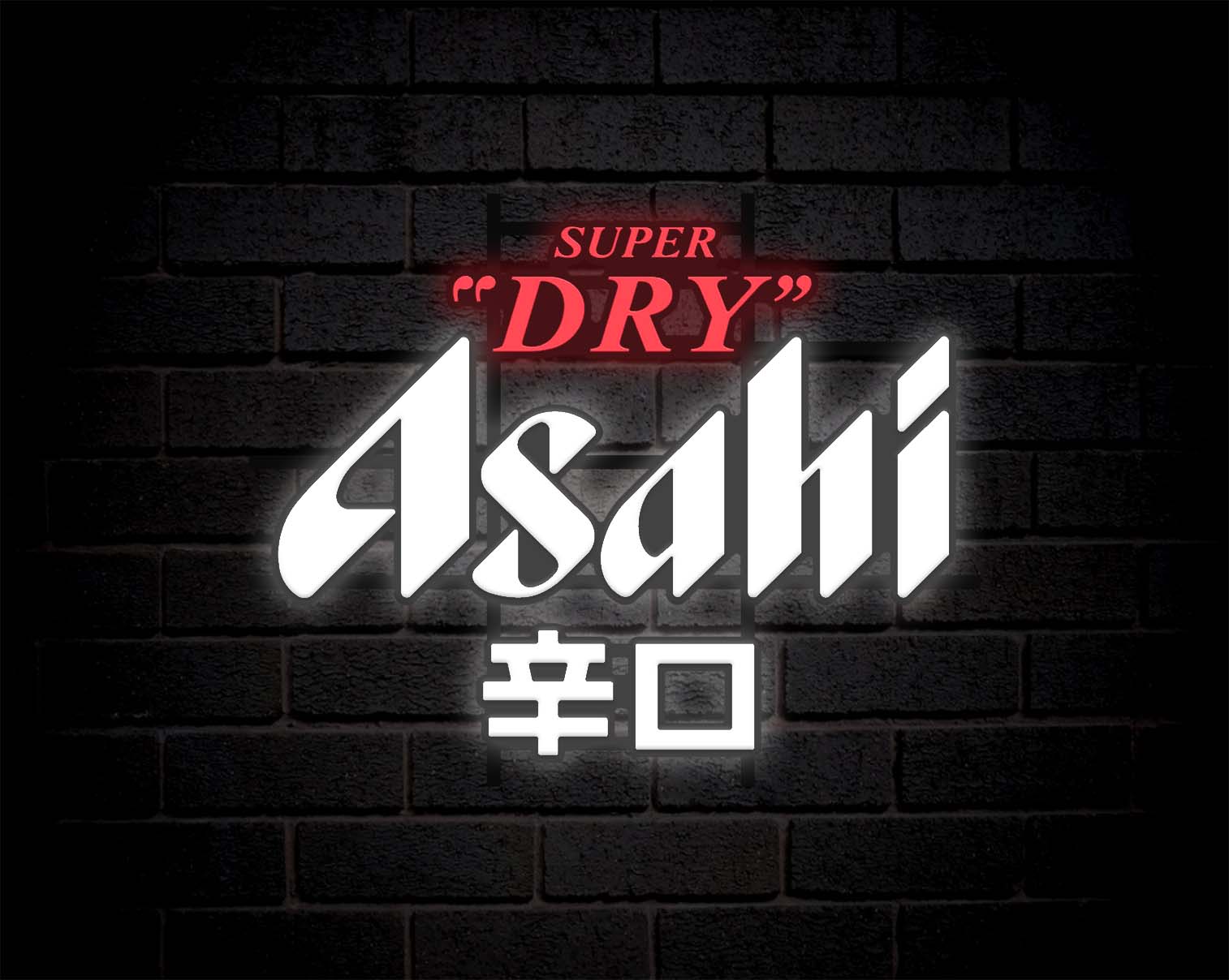 Asahi illuminated hospitality sign