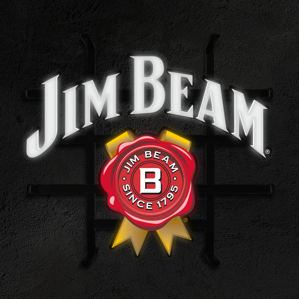 Jim Beam illuminated venue display